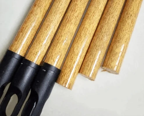 Varnished broom stick