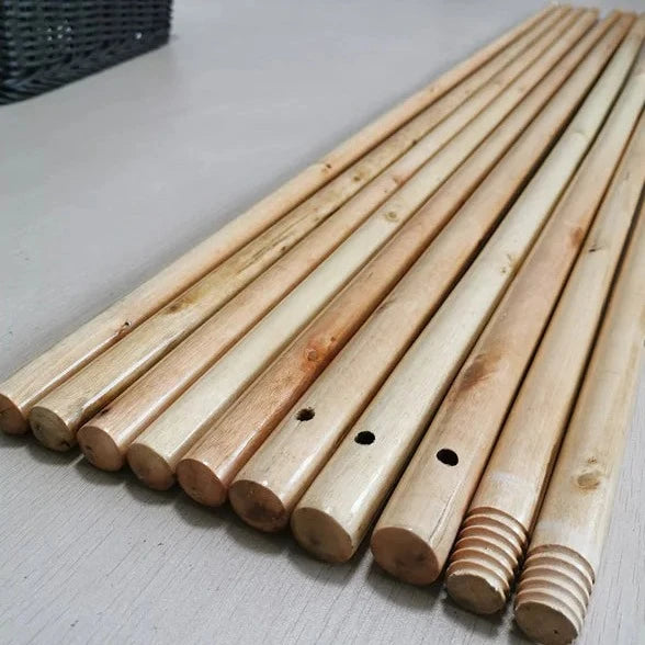 Varnished broom stick